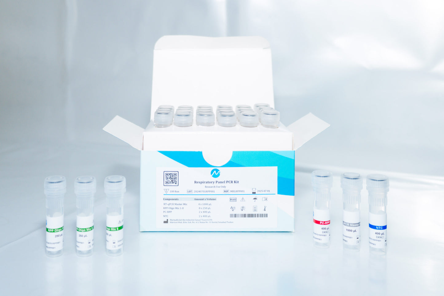 Respiratory Panel PCR kit open box