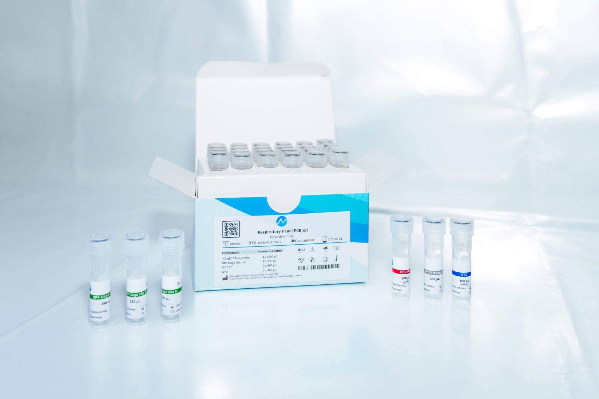 Respiratory Panel PCR kit open box
